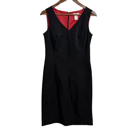 Isaac Mizrahi For Target Womens Black Sleeveless Vneck Knee Length Dress Size 8 - Picture 1 of 6